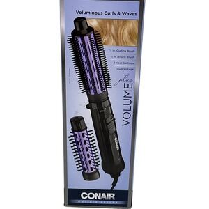 Conair Volume Plus Hot Air Styler Curling Brush Set Dual Voltage